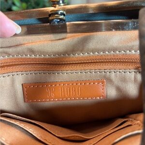 Hobo Forest Green Double Kiss Lock Crossbody Bag